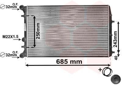Radiator, racire motor VAN WEZEL 76002010