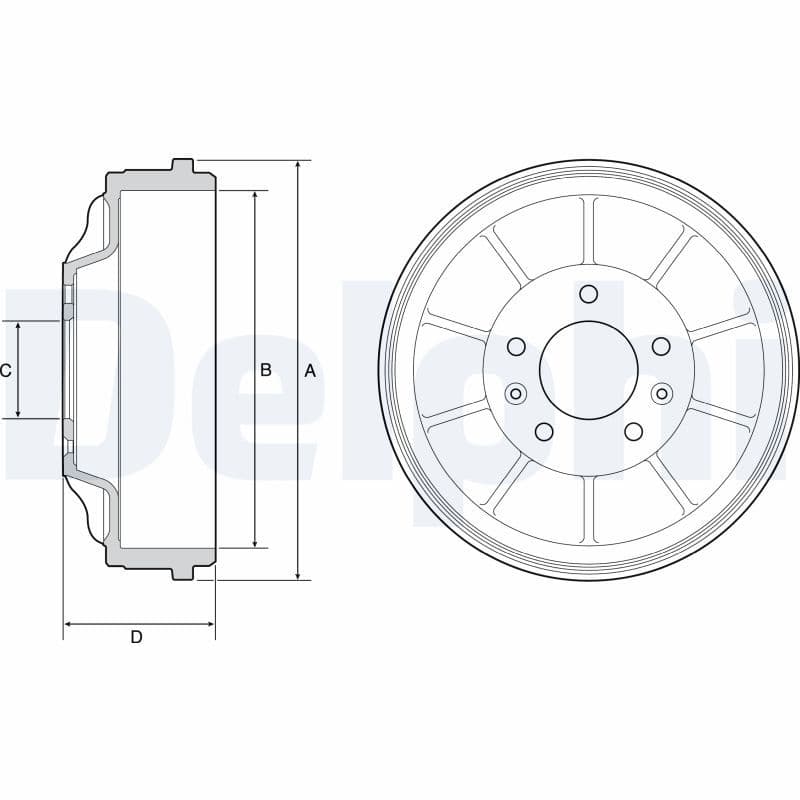 Tambur frana DELPHI BF562