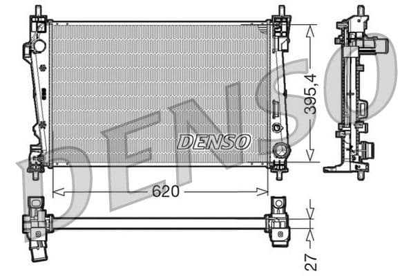 Radiator, racire motor DENSO DRM01006