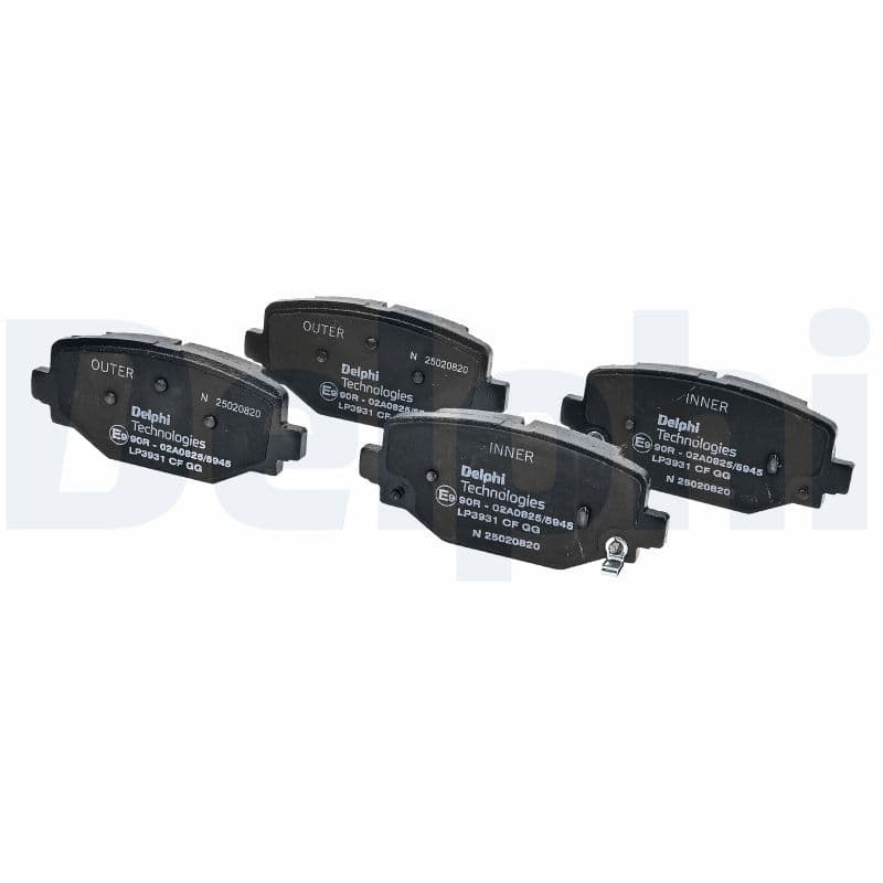 set placute frana,frana disc DELPHI LP3931