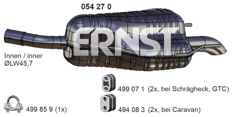 Toba esapament finala ERNST 054270