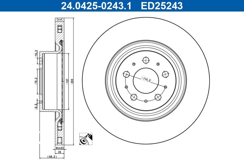 Disc frana ATE 24.0425-0243.1