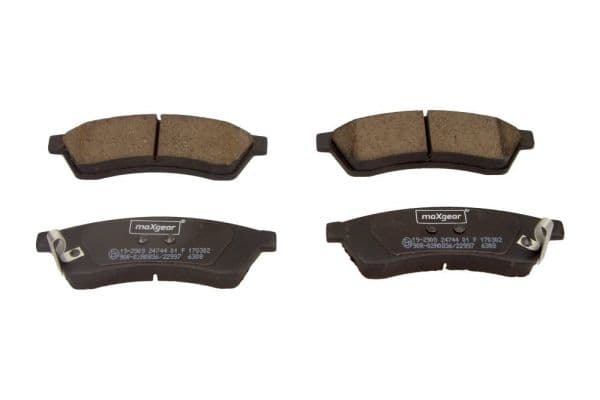 set placute frana,frana disc MAXGEAR 19-2908
