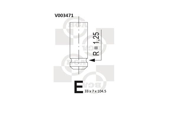 Supapa admisie BGA V003471