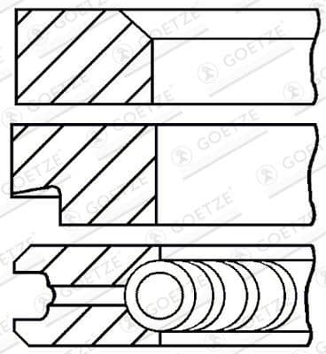 Set segmenti piston GOETZE ENGINE 08-438500-00