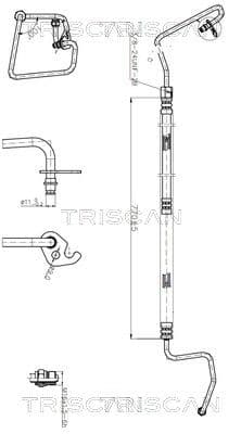 Furtun hidraulic, sistem de directie TRISCAN 8516 16030