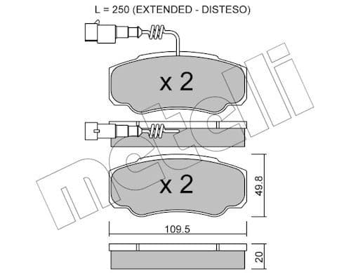 set placute frana,frana disc METELLI 22-0532-1