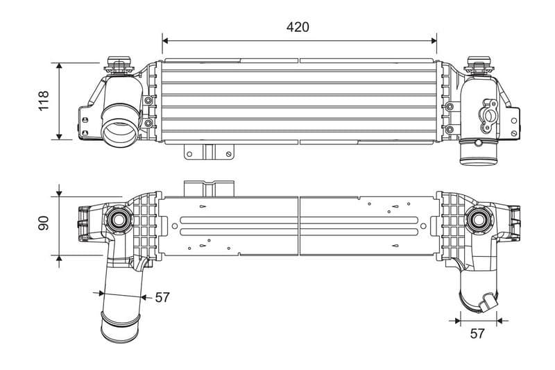 Intercooler, compresor VALEO 822946
