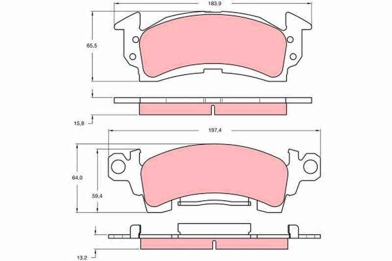 set placute frana,frana disc TRW GDB742