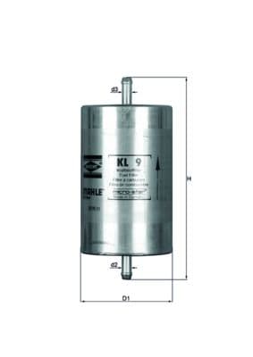 filtru combustibil MAHLE KL 9