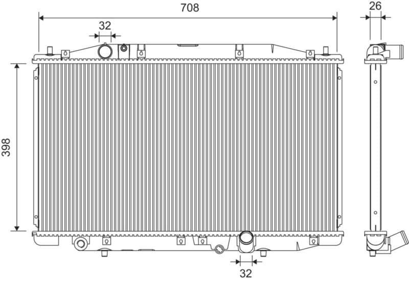 Radiator, racire motor VALEO 701386