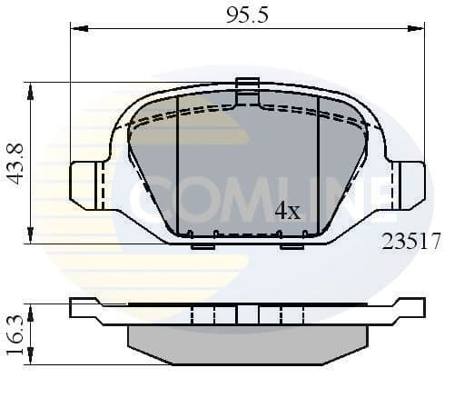 set placute frana,frana disc COMLINE CBP01559