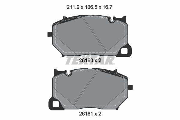 set placute frana,frana disc TEXTAR Q+ 2616001