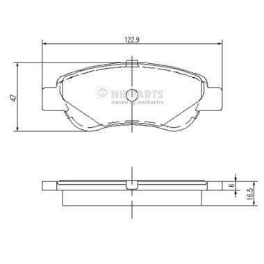 set placute frana,frana disc NIPPARTS J3602122