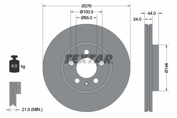 Disc frana TEXTAR PRO 92313703