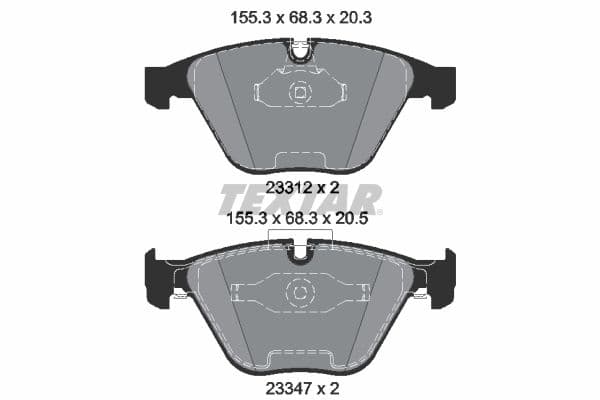 set placute frana,frana disc TEXTAR 2331207