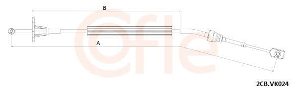 cablu,transmisie manuala COFLE 92.2CB.VK024