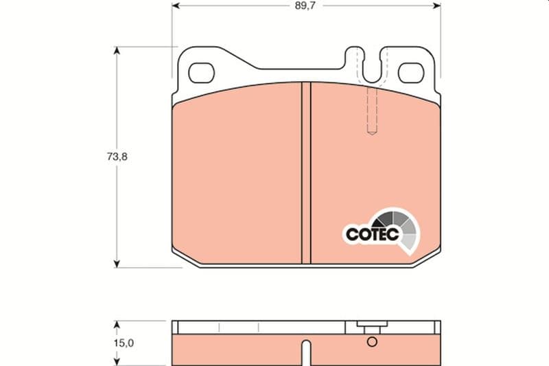 set placute frana,frana disc TRW COTEC GDB242