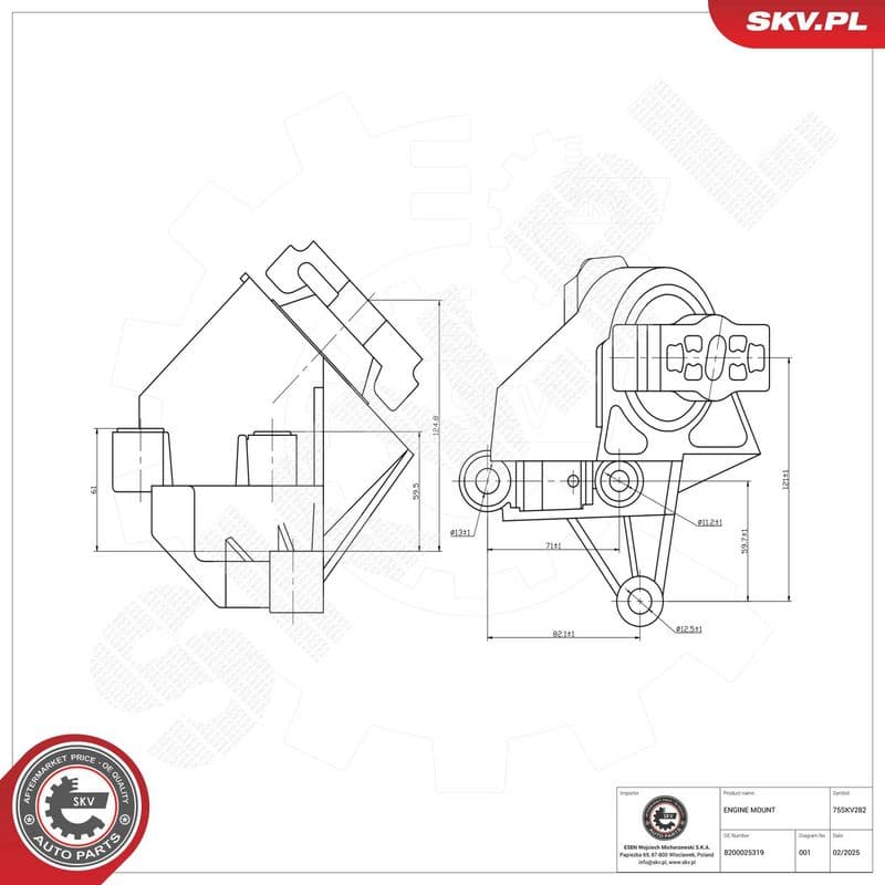 Suport motor ESEN SKV 75SKV282