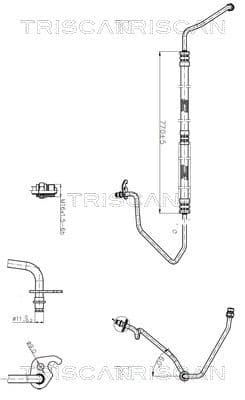 Furtun hidraulic, sistem de directie TRISCAN 8516 16017