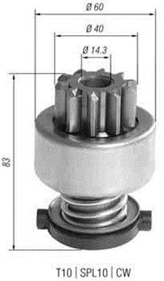 Pinion electromotor MAGNETI MARELLI 940113020393