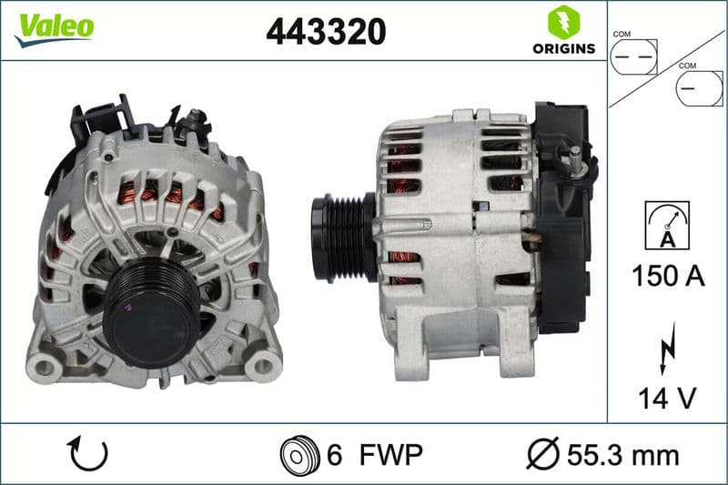 Generator / Alternator VALEO 443320