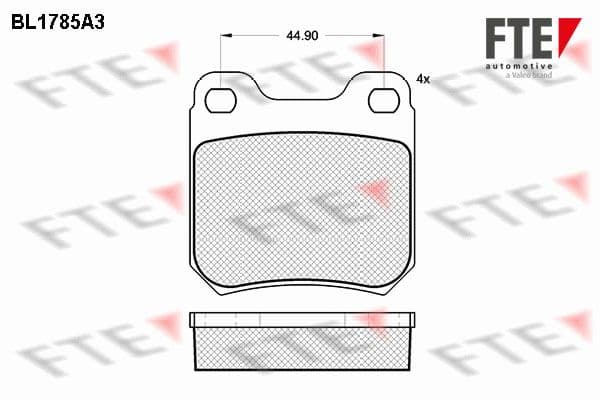 set placute frana,frana disc FTE 9010355