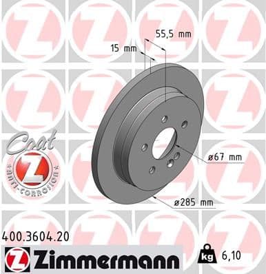 Disc frana ZIMMERMANN COAT Z 400.3604.20