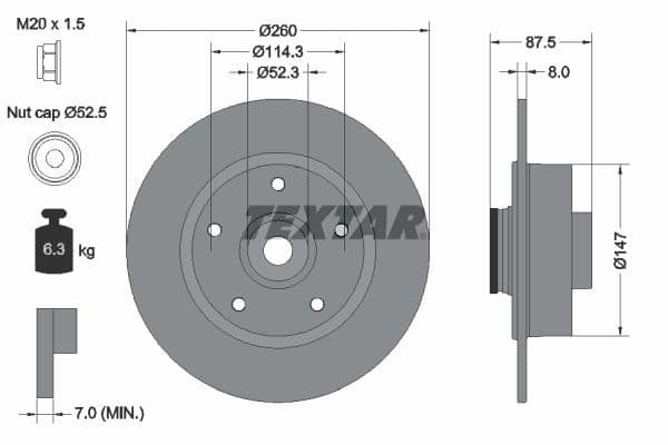 Disc frana TEXTAR PRO 92295203