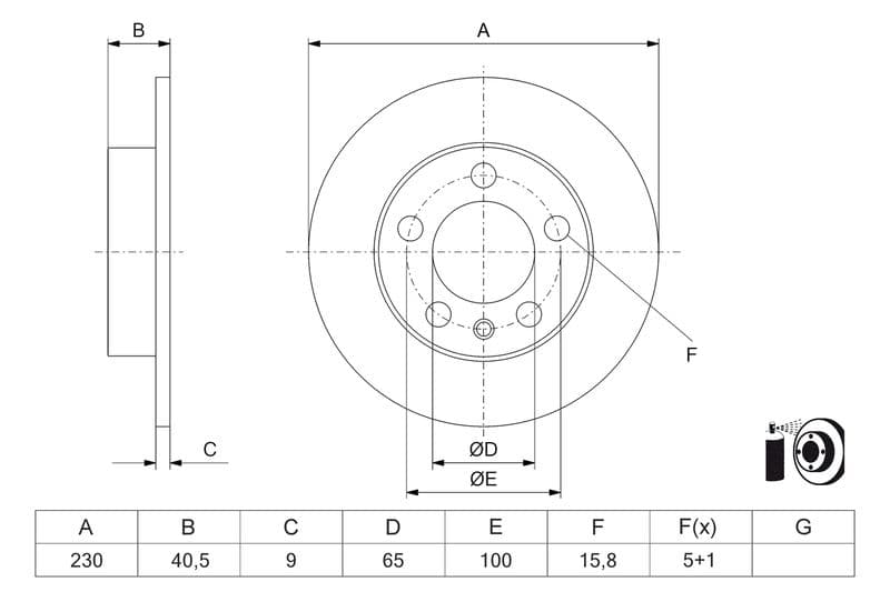 Disc frana BOSCH 0 986 479 K55