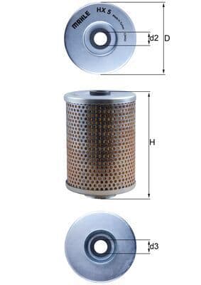Filtru hidraulic, sistem directie MAHLE HX 5