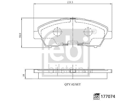 set placute frana,frana disc FEBI BILSTEIN 177074
