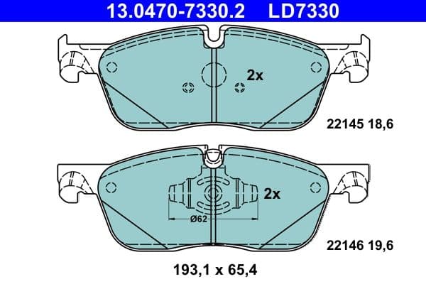 set placute frana,frana disc ATE Ceramic 13.0470-7330.2