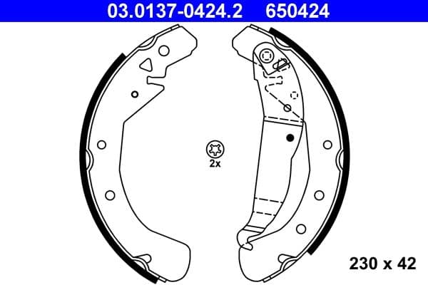 Set saboti frana ATE 03.0137-0424.2