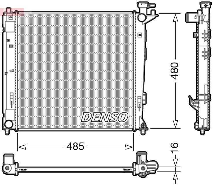 Radiator, racire motor DENSO DRM41008