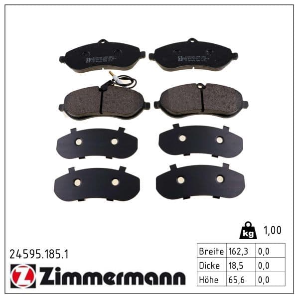 set placute frana,frana disc ZIMMERMANN 24595.185.1