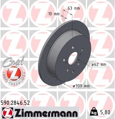 Disc frana ZIMMERMANN SPORT Z 590.2846.52