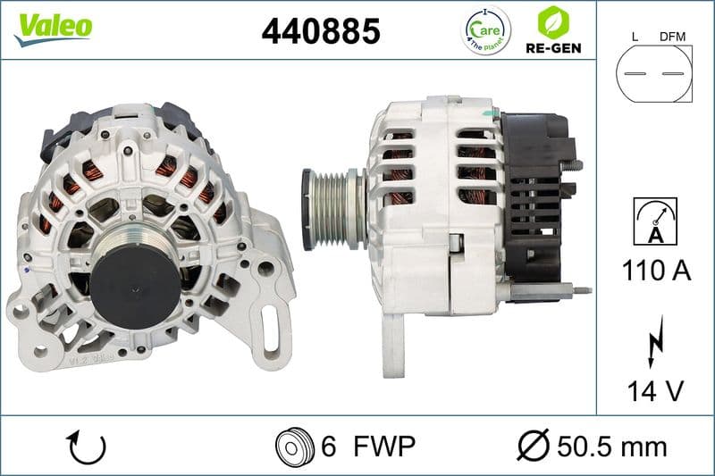 Generator / Alternator VALEO RE-GEN REMANUFACTURED 440885