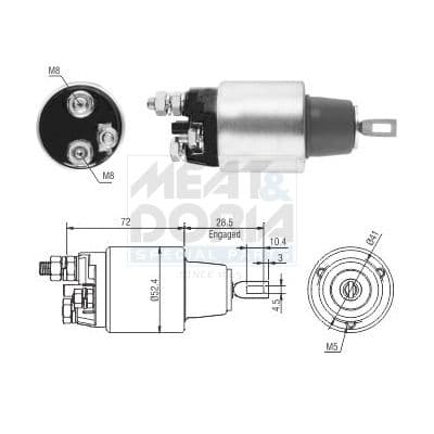 Solenoid, electromotor MEAT & DORIA 46286