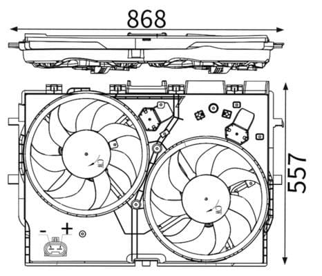 Ventilator, radiator MAHLE CFF 229 000S