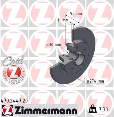 Disc frana ZIMMERMANN COAT Z 470.2447.20