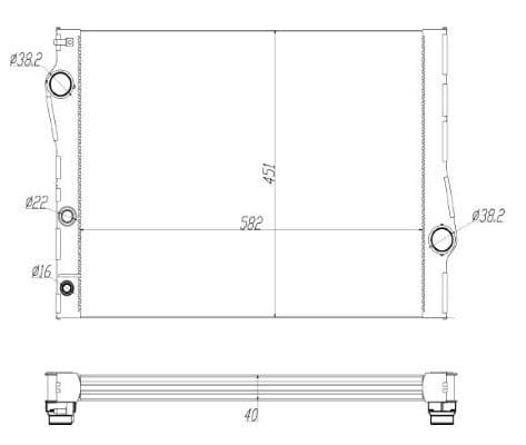 Radiator, racire motor MTR 13054873