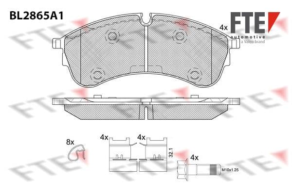 set placute frana,frana disc FTE 9011105