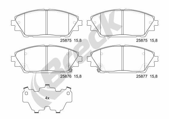 set placute frana,frana disc BRECK 25875 00 701 00