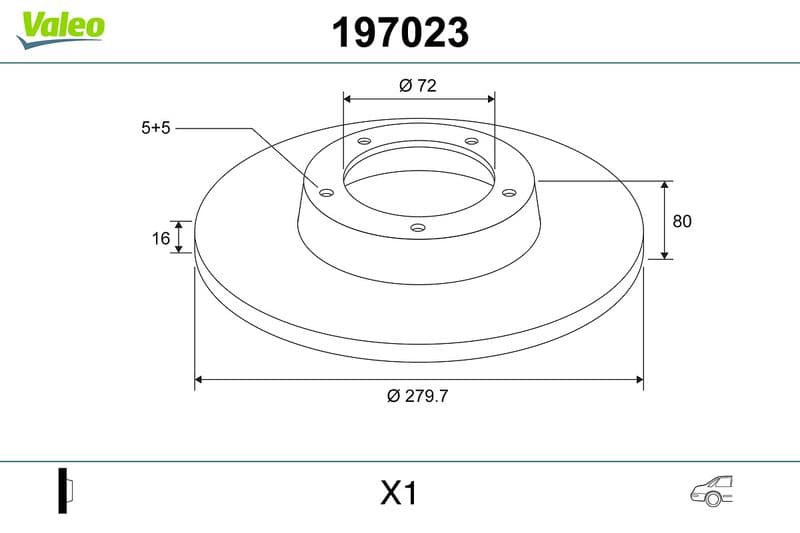 Disc frana VALEO 197023