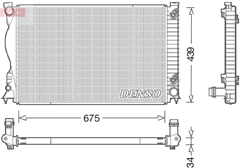 Radiator, racire motor DENSO DRM02028
