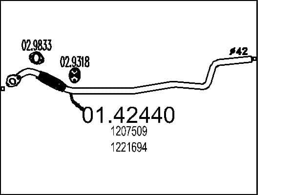 Racord evacuare MTS 01.42440