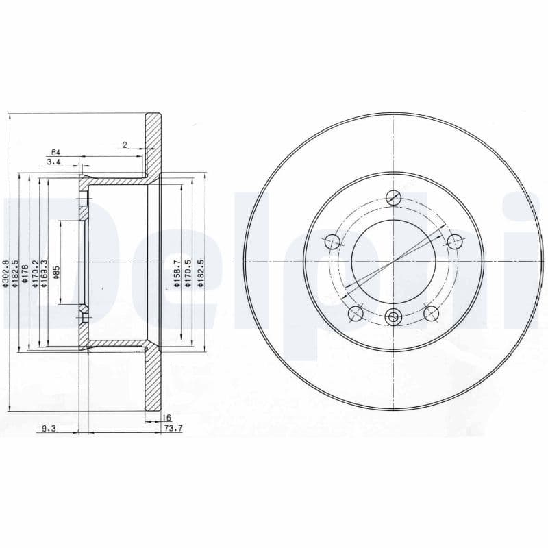 Disc frana DELPHI BG2556
