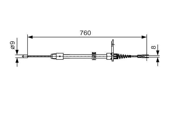 Cablu, frana de parcare BOSCH 1 987 482 022