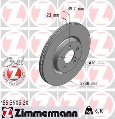 Disc frana ZIMMERMANN COAT Z 155.3905.20